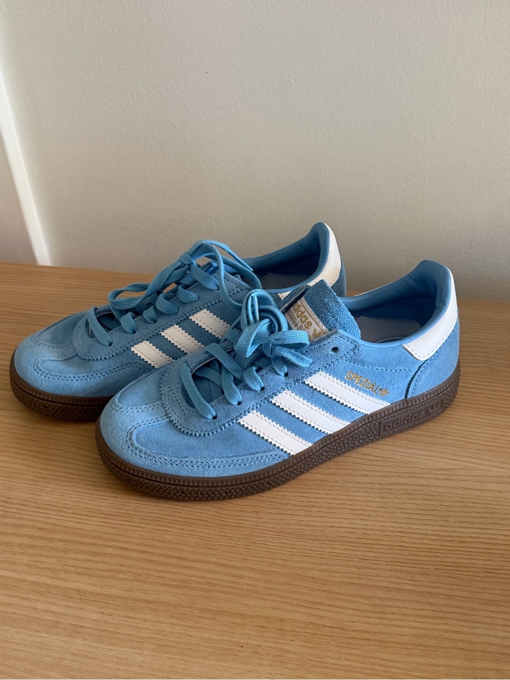Adidas Gazelle Kids Sneakers | Blue Suede | White Stripes | Size 13.5K